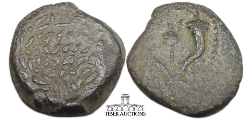 JUDAEA, Hasmoneans. Alexander Jannaios (Yehonatan). 103-76 BCE. Æ Prutah (14 mm,...