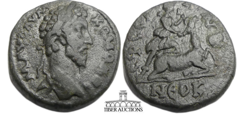 IONIA, Ephesos. Commodus. AD 177-192. Æ (22 mm, 9.08 g). Μ ΑΥ ΟΛΥΜ ΚΟΜΟΔΟϹ; laur...