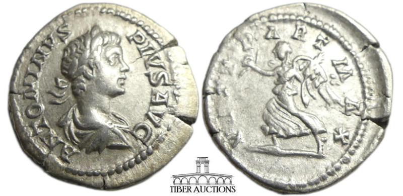 Caracalla. AD 198-217. AR Denarius (19 mm, 3.31 g). Rome mint. Struck AD 202. La...