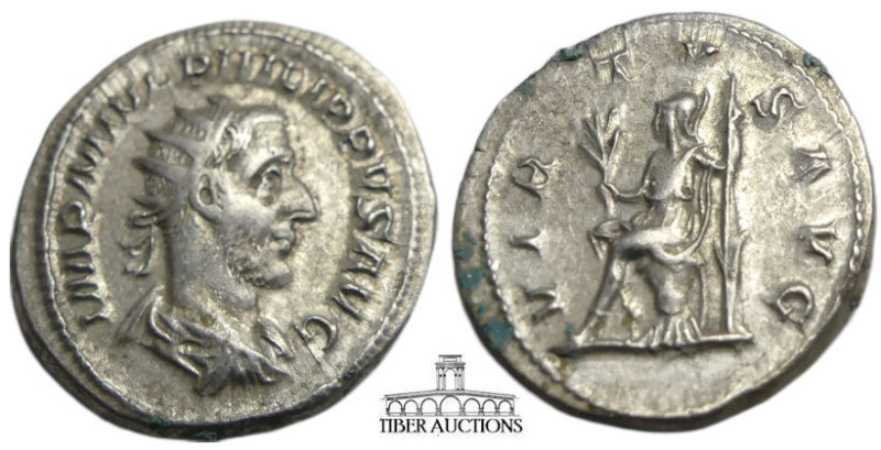 RIC IV 53. Philip I. AD 244-249. AR Antoninianus (22 mm, 4.57 g). Rome mint, 3rd...