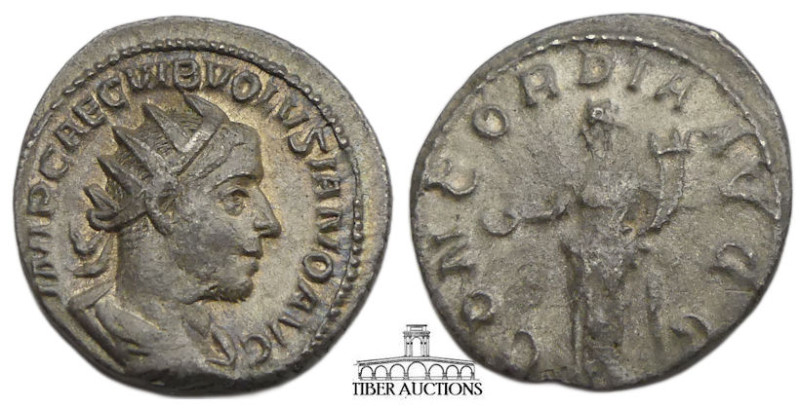 RIC IV 205. Volusian. AD 251-253. AR Antoninianus (23 mm, 3.95 g). Rome mint, 1s...