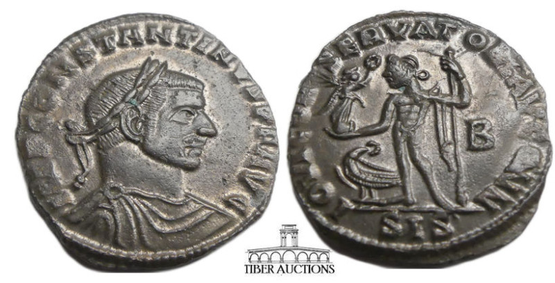 Constantine I. AD 307/310-337. Æ Follis (21 mm, 3.25 g). Laureate head right / J...