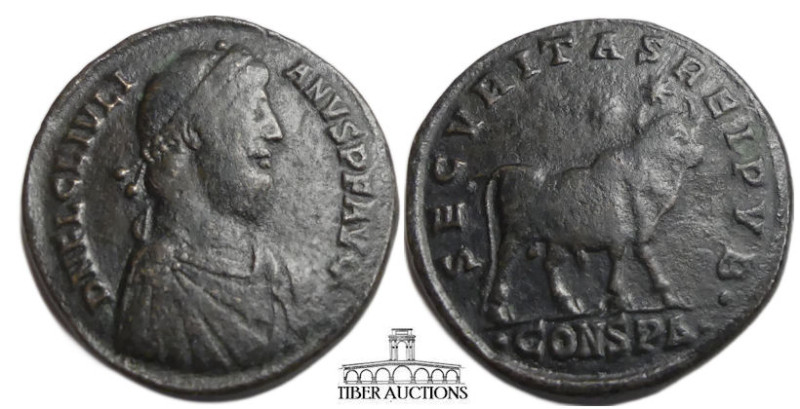 Julian II. AD 360-363. Æ (27 mm, 8.31 g). Constantinople mint, 2nd officina. Str...