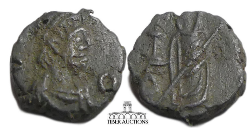 Leo I. AD 457-474. Æ (11 mm, 1.04 g). Constantinople mint. Pearl-diademed, drape...