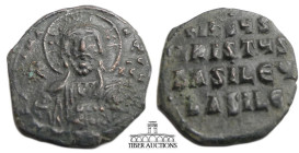 Anonymous Folles. temp. John I, circa 969-976. Æ Follis (26 mm, 8.54g). Class A1. Constantinople mint. Bust of Christ facing, wearing nimbus cruciger ...