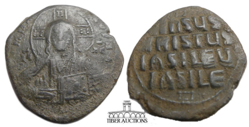 Anonymous Folles. temp. Basil II & Constantine VIII, circa 1023-1028. Æ Follis (...