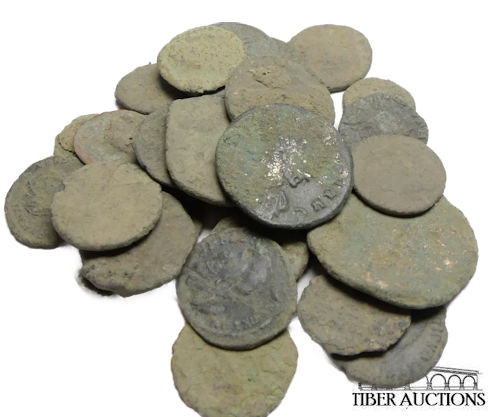 30 Uncleaned Roman coins