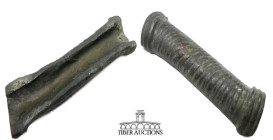Luristan. Circa 1000-650 BC. Applique, in the form of a column. Cast bronze. 70 mm x 20 mm x 10 mm. 54.62 g.