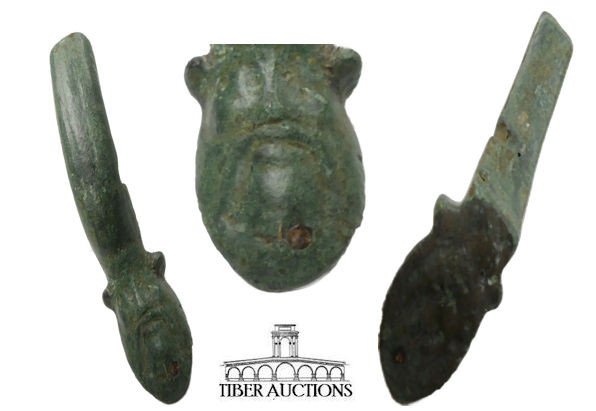 Roman. Circa 1st-4th Century AD.. Vase handle (fragment) with Selinus. 85 mm x 2...