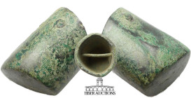 Roman. Circa 1st-4th Century AD. Staff cap. Bronze. 52 mm x 40 mm x 32 mm. 32.84 g.