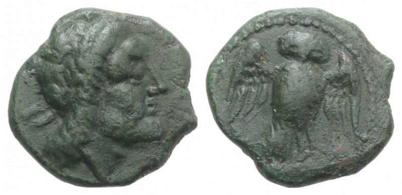 Northern Lucania, Velia, 4th-2nd centuries BC. Æ (13mm, 2.29g, 6h). Laureate hea...