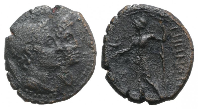 Bruttium, Rhegion, c. 215-150 BC. Æ Tetrachalkon (16mm, 2.51g, 6h). Jugate heads...