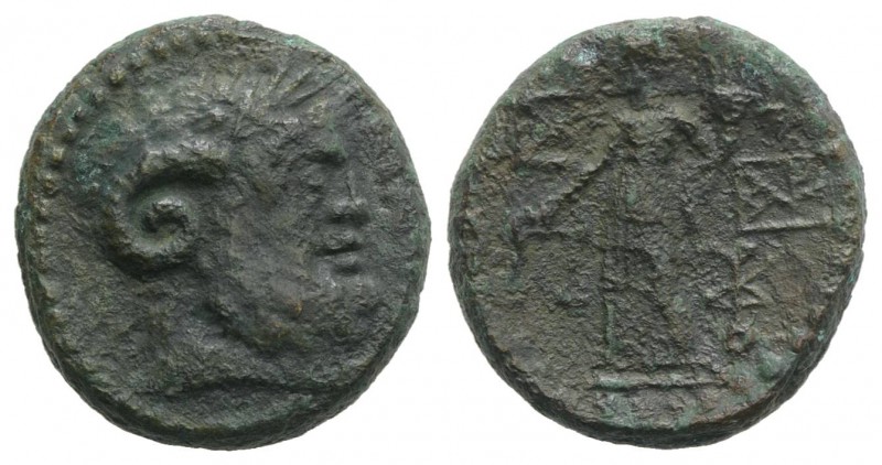 Sicily, Katane, c. 2nd century BC. Æ (21mm, 8.76g, 12h). Laureate head of Zeus A...