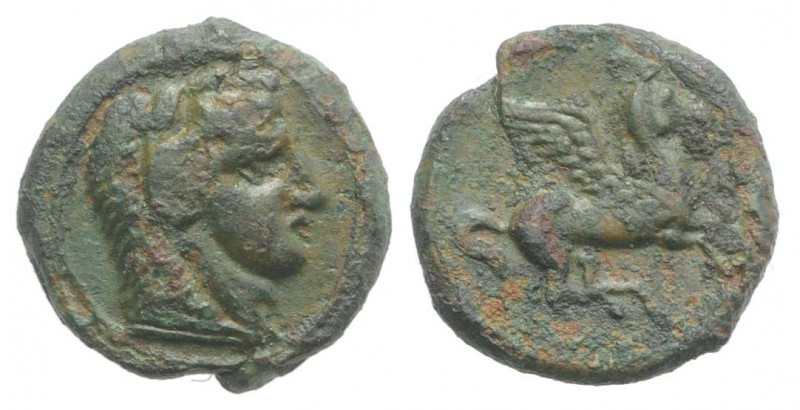 Sicily, Kephaloidion, c. 339/8-307 BC. Æ (13mm, 2.16g, 6h). Head of Herakles r.,...