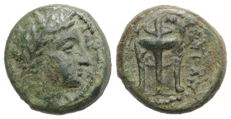 Sicily, Morgantina, c. 339/8-317 BC. Æ Hexas (14mm, 3.24g, 9h). Laureate head of...