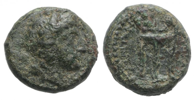 Sicily, Morgantina, c. 339/8-317 BC. Æ Hexas (14mm, 3.56g, 3h). Laureate head of...