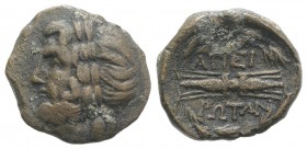 Epeiros, Federal coinage, c. 148-50 BC. Æ (21mm, 6.46g, 6h). Laureate head of Zeus l. R/ Thunderbolt within laurel wreath. SNG Copenhagen 128. Brown p...