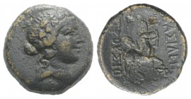 Kings of Bythinia, Prusias II (182-149 BC). Æ (20mm, 5.51g, 12h). Wreathed head of Dionysos r. R/ Centaur advancing r., playing lyre; monogram below r...