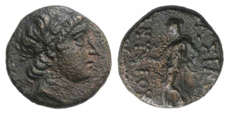 Seleukid Empire, Antiochos III (222-187 BC). Æ (11mm, 1.21g, 12h). Antioch(?). L...