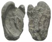 Roman PB Seal, c. 1st century BC - 1st century AD (18mm, 2.38g). Sol(?) standing l. VF