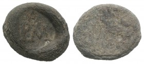 Roman PB Seal, c. 1st century BC - 1st century AD (14mm, 1.98g). PM. R/ Blank. VF