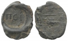 Roman PB Seal, c. 1st century BC - 1st century AD (18mm, 2.88g). ΠCI. R/ Blank.