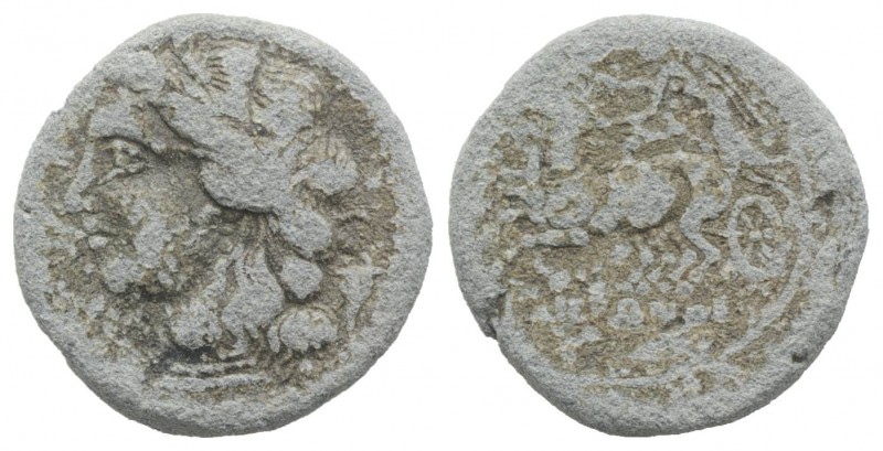 Roman PB Tessera, c. 1st century BC - 1st century AD (16mm, 4.19g, 6h). Laureate...