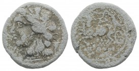 Roman PB Tessera, c. 1st century BC - 1st century AD (16mm, 4.19g, 6h). Laureate head of Apollo l. R/ Victory driving biga l. Cf. Rostowzew 730. VF