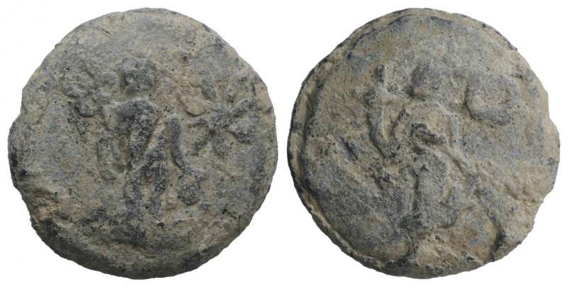 Roman PB Tessera, c. 1st century BC - 1st century AD (24mm, 16.17g, 12h). Fortun...