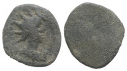 Roman PB Tessera, c. 1st century BC - 1st century AD (16mm, 3.16g). Radiate and draped bust of Sol(?) r. R/ Blank. VF
