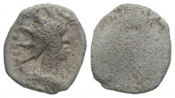 Roman PB Tessera, c. 1st century BC - 1st century AD (13mm, 1.91g). Radiate and draped bust of Sol(?) r. R/ Blank. VF