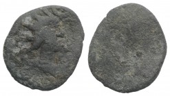 Roman PB Tessera, c. 1st century BC - 1st century AD (16mm, 2.36g). Radiate and draped bust of Sol(?) r. R/ Blank. Near VF