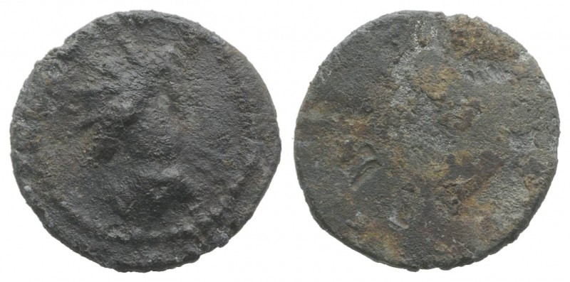 Roman PB Tessera, c. 1st century BC - 1st century AD (15mm, 2.26g). Radiate and ...
