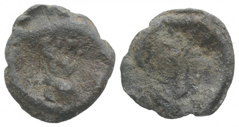 Roman PB Tessera, c. 1st century BC - 1st century AD (15mm, 2.29g). Radiate and ...