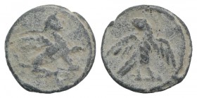 Roman PB Tessera, c. 1st century BC - 1st century AD (14mm, 1.71g, 12h). Eagle standing r., head l., with wreath in beak. R/ Sphinx r. Rostowzew 272. ...