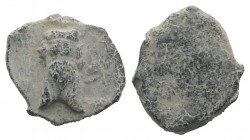 Roman PB Tessera, c. 1st century BC - 1st century AD (14.5mm, 2.15g). Fly. R/ Blank. Near VF