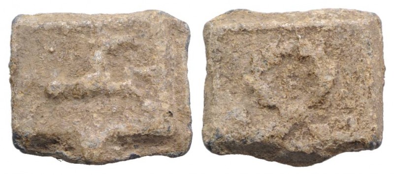 Roman PB Tessera, c. 1st century BC - 1st century AD (16.5mm, 4.62g, 12h). Horse...