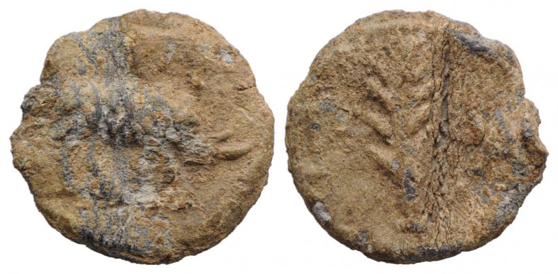 Roman PB Tessera, c. 1st century BC - 1st century AD (17mm, 3.77g, 3h). Palm-bra...