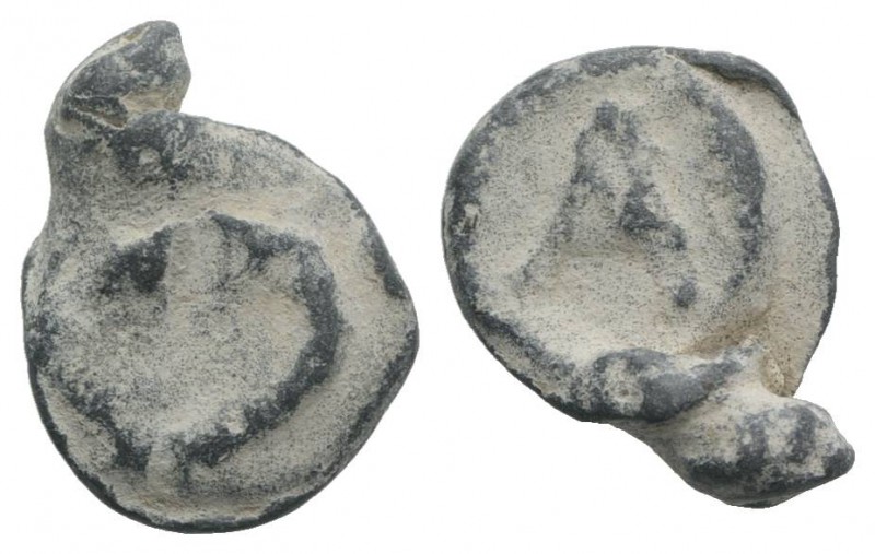 Roman PB Tessera, c. 1st century BC - 1st century AD (17mm, 4.17g, 3h). Large A....