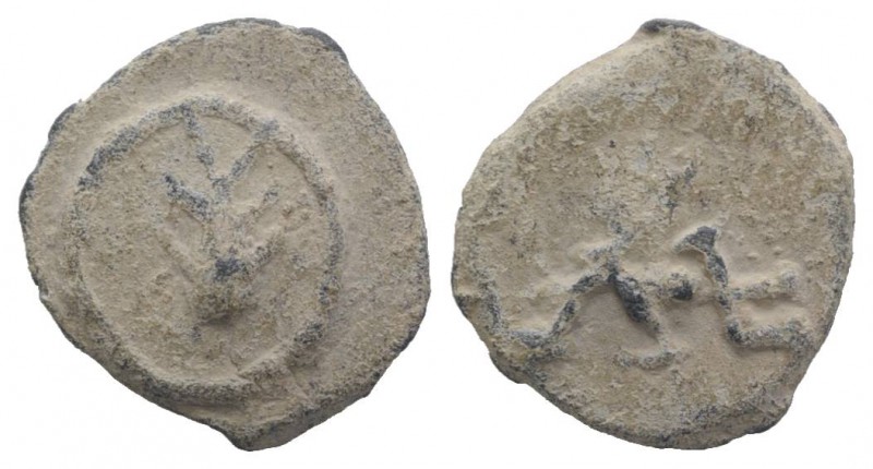 Roman PB Tessera, c. 1st century BC - 1st century AD (15mm, 2.94g, 12h). FV (ret...