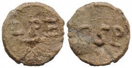 Roman PB Tessera, c. 1st century BC - 1st century AD (22mm, 6.55g, 12h). LPE. R/ CSP. Near VF