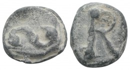 Roman PB Tessera, c. 1st century BC - 1st century AD (17mm, 6.04g, 12h). Large R. R/ Large S (retrograde). Rostowzew 3504. VF