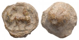 Roman PB Seal, c. 2nd-3rd century AD (11mm, 3.27g). Charioteer driving biga r. R/ Blank.