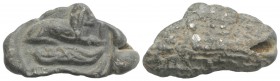 Egypt, Roman PB Seal, c. 2nd-3rd century AD. PB Seal (27mm, 6.76g). Sphinx seated r.; two sarcophagi below. Good VF
