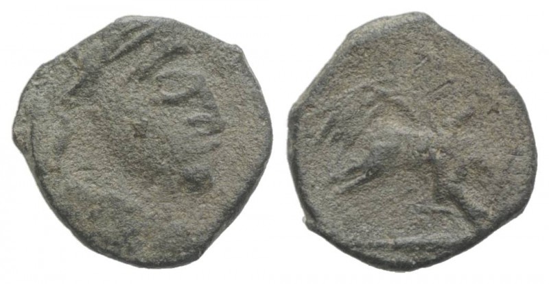Roman Imperial, c. 3rd-5th century AD. PB Tessera (11mm, 1.14g). Bust r. R/ Unce...