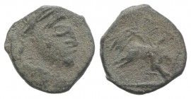 Roman Imperial, c. 3rd-5th century AD. PB Tessera (11mm, 1.14g). Bust r. R/ Uncertain. Near VF