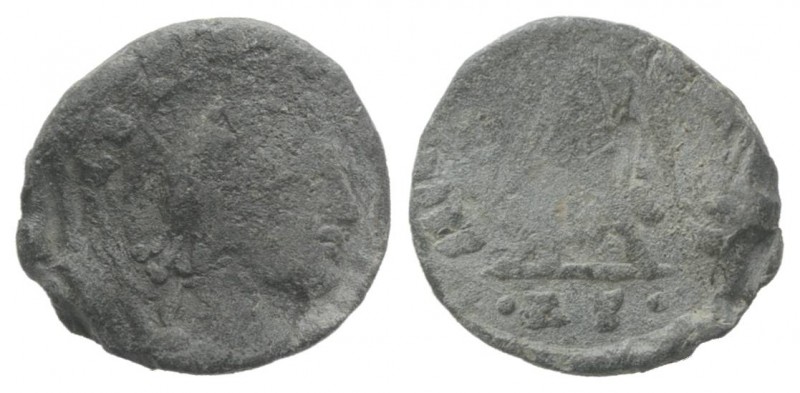 Uncertain Emperor. Roman PB Tessera, c. 4th-5th century AD (12mm, 1.38g, 12h). P...