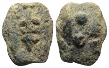 Etruria or Umbria, Uncertain, 3rd century BC. Cast Æ Sextans (27mm, 24.47g). Club. R/ Two pellets. Vecchi, ICC 199; HNItaly 54. Green patina, Good Fin...