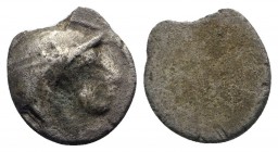 Etruria, Populonia, 3rd century BC. AR 5 Asses (12mm, 1.32g). Head of Turms r., wearing winged petasos; V to l. R/ Blank. EC Series 81, 2–13; HNItaly ...