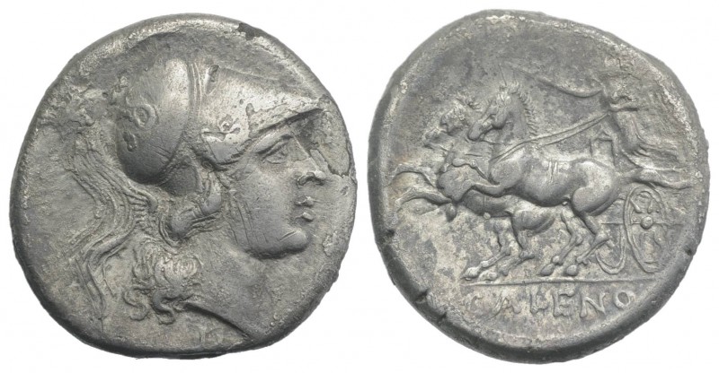 Northern Campania, Cales, c. 265-240 BC. AR Didrachm (21mm, 7.04g, 6h). Head of ...